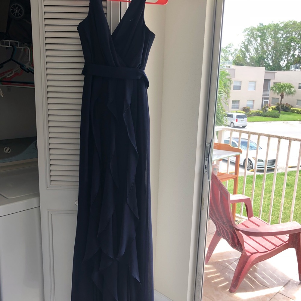 White by Vera wang navy long dress - Picture 2 of 6